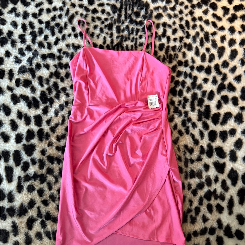 Pink Bodycon Spaghetti Strap Dress